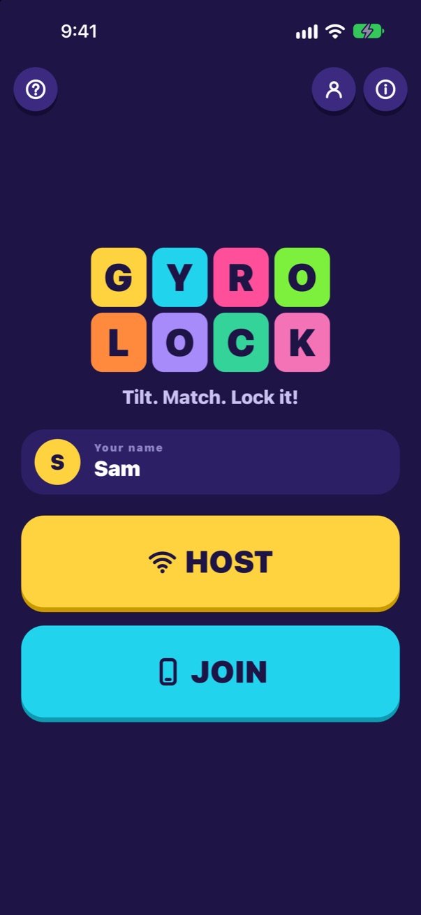 Home screen with HOST and JOIN buttons